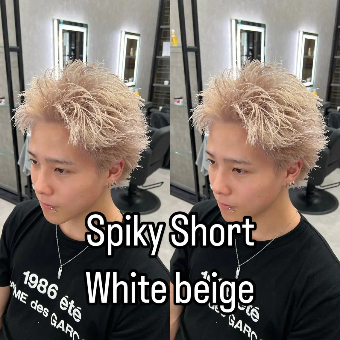 ショート カラー ヘアアレンジ メンズ カット ヘアカラー トリートメント ヘアセット スパイキーの鬼 ヒロムのヘアスタイル