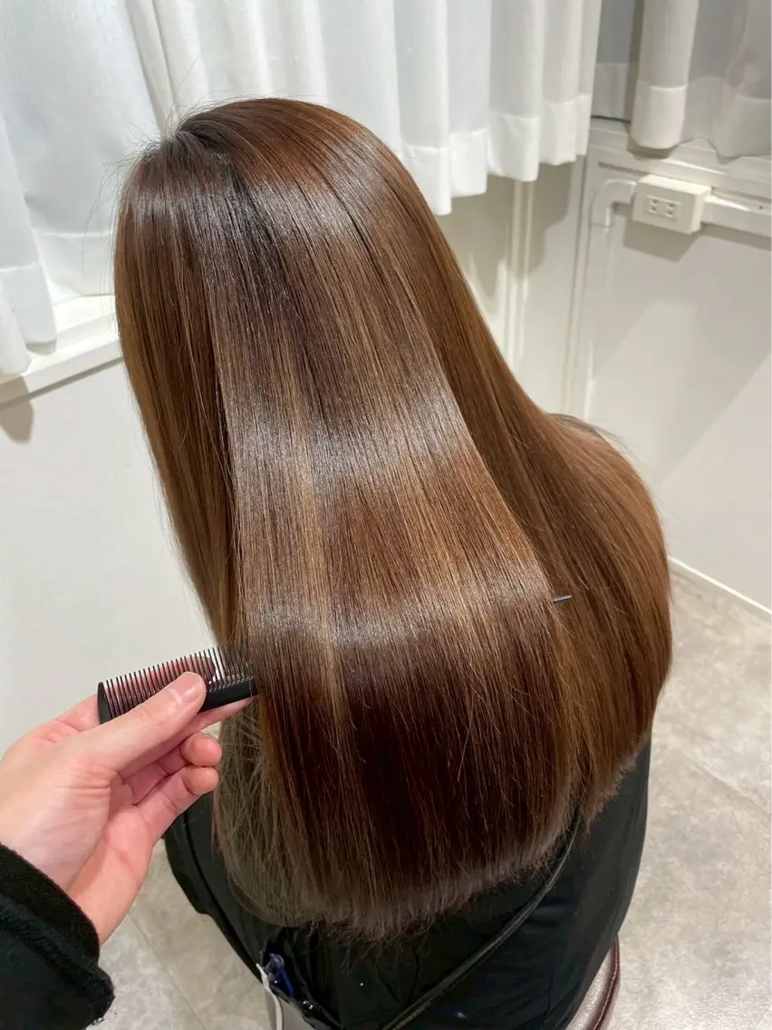 ロング カラー ヘアカラー 髪質改善 ANs. りこのヘアスタイル