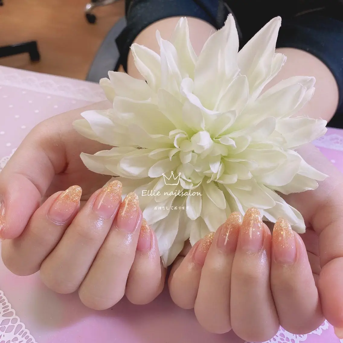 ネイル ラメ(グリッター) ラメグラデーション ハンドネイル ハンドケア 閨匠ビューティサロン 新橋店♡Ellieのネイルデザイン
