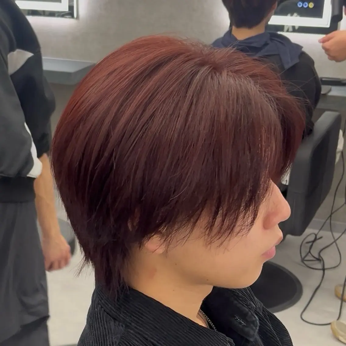 ショート カラー ヘアアレンジ メンズ レッドカラー カット ヘアカラー 【札幌メンズ特化】 🔥RIKU🔥のヘアスタイル