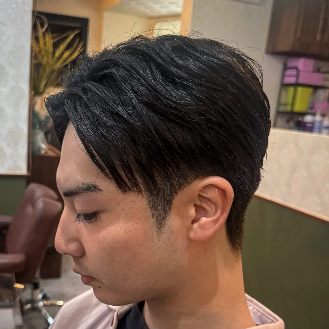 ショート メンズ センターパート ショートヘア カット 立川メンズカット/ メンズパーマ💈三上のヘアスタイル