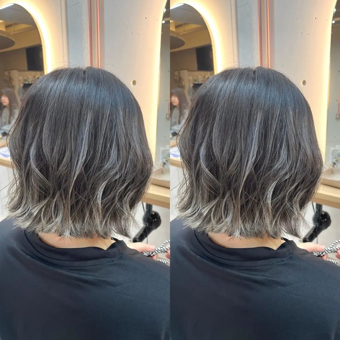 ミディアム カラー カット ヘアカラー トリートメント ヘアセット ブリーチ無しダブル カラー🦕まどかのヘアスタイル