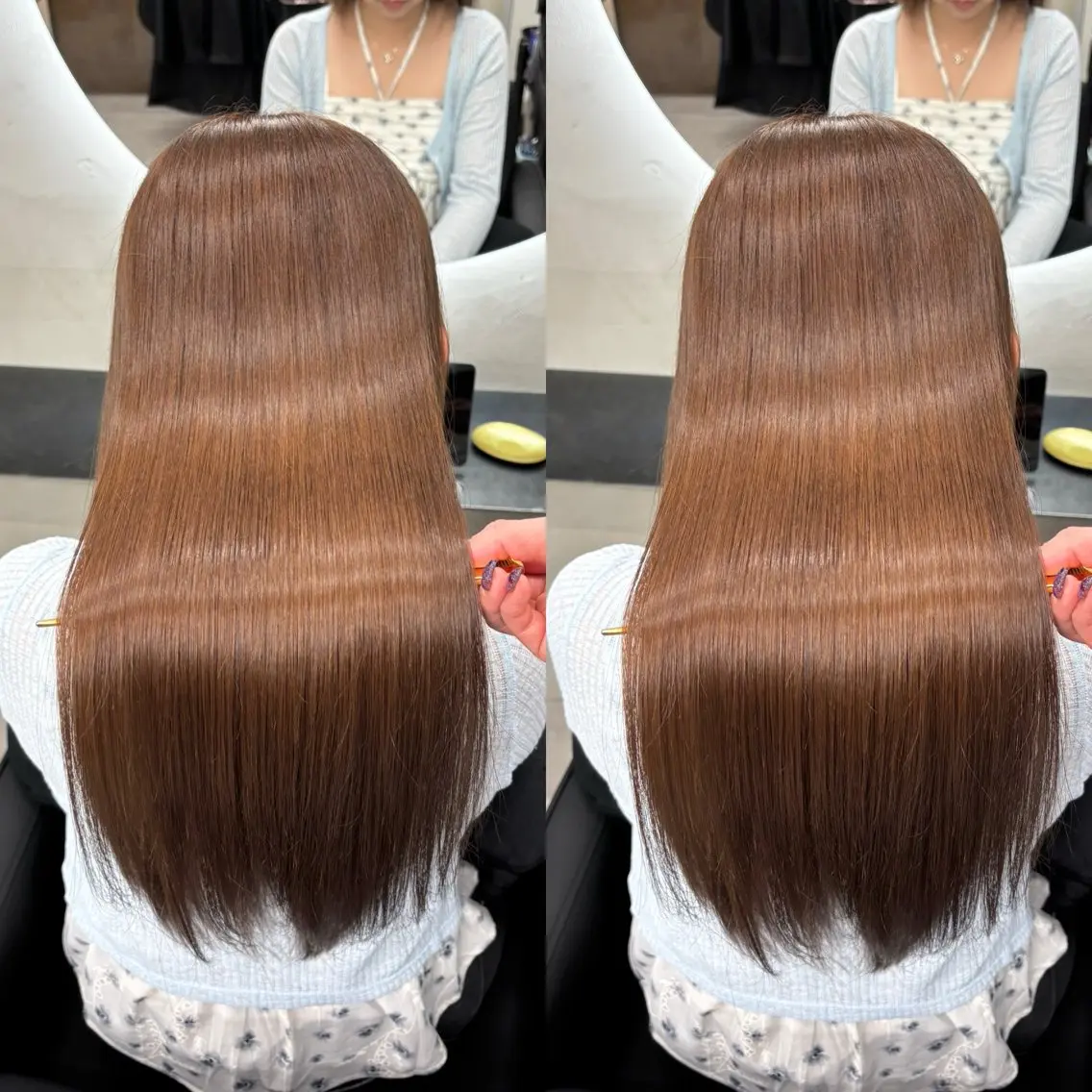 セミロング 縮毛矯正 トリートメント youres hairのヘアスタイル