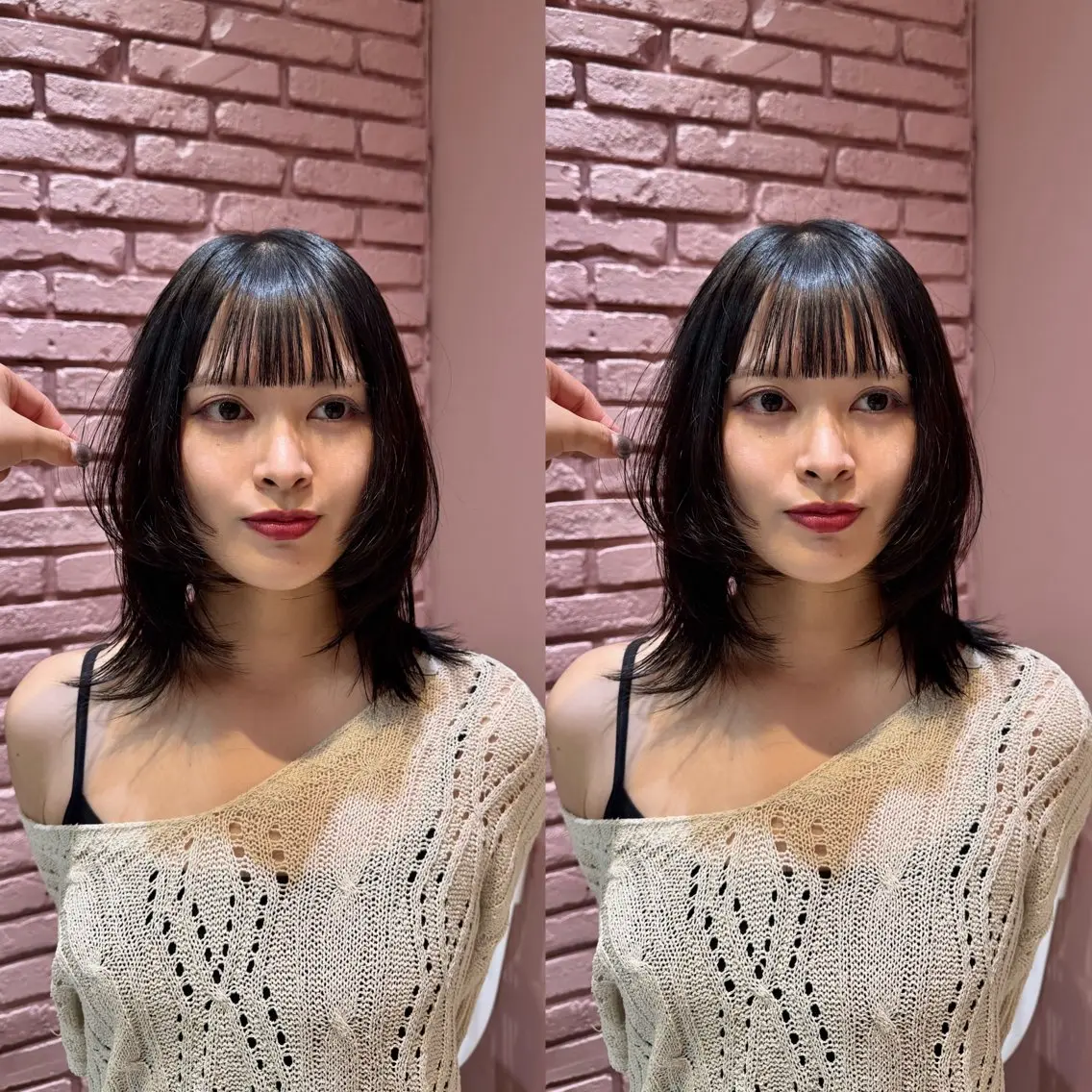 ミディアム カット トリートメント 山本 望華のヘアスタイル
