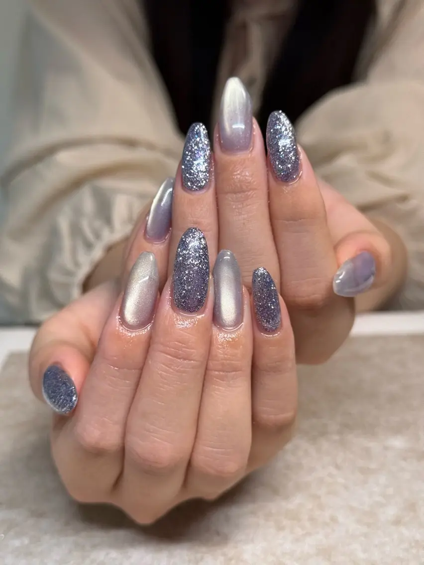 ネイル フラッシュネイル マグネットネイル ワンカラーネイル シンプルネイル Bell Nailのネイルデザイン