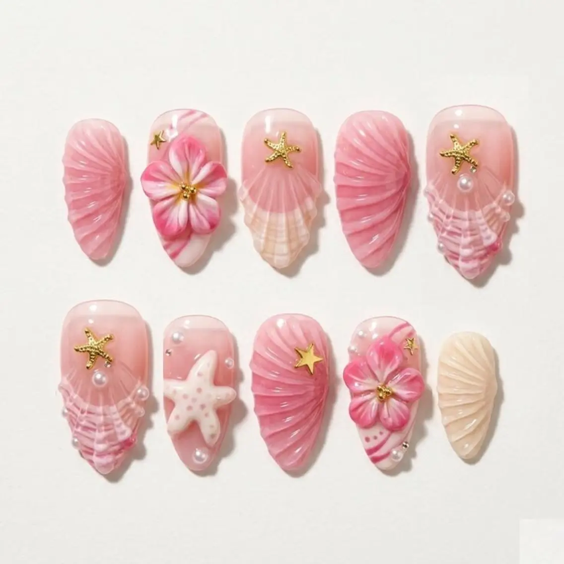 ネイル アートネイル ジェルネイル 韓国ネイル ニュアンスネイル 夏ネイル ハンドネイル Umee Nailのネイルデザイン