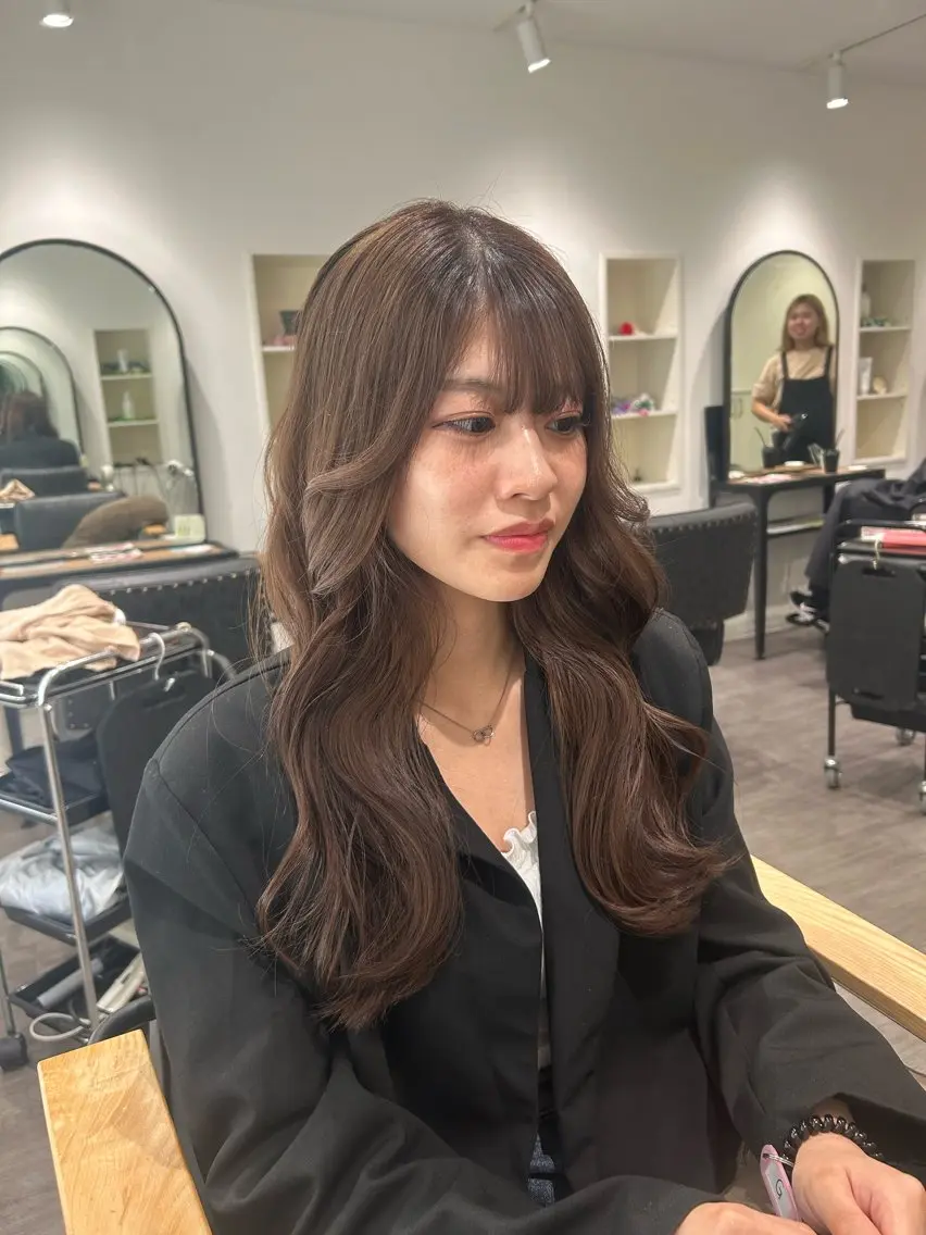 ロング カラー ヘアアレンジ ブラウンカラー 透明感カラー ヘアカラー トリートメント cocotte 💟草間紫音💟のヘアスタイル