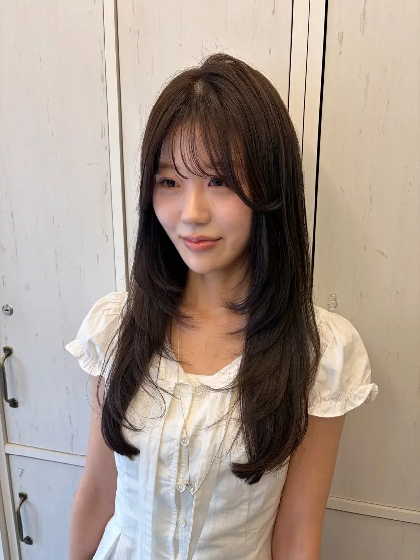ロング レイヤーカット カット ヘアカラー 🐝 chiba 🐻のヘアスタイル