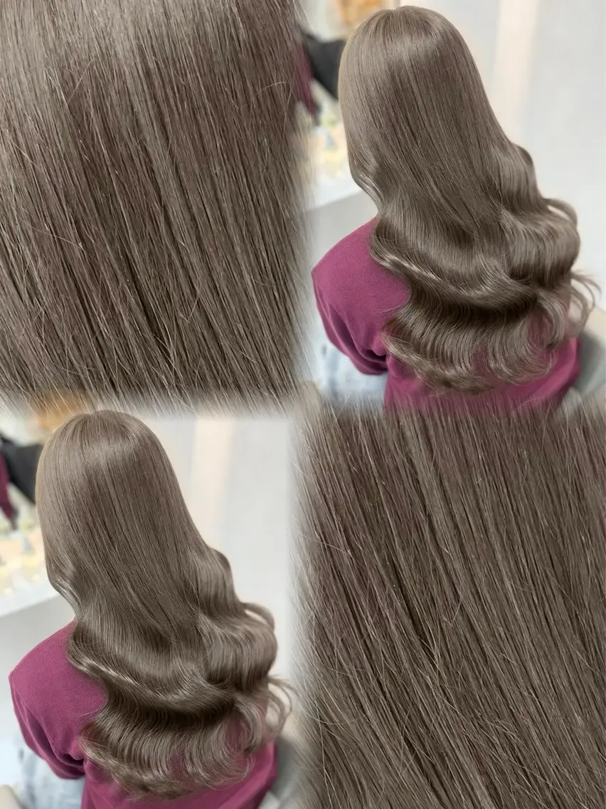 ロング カラー ブリーチ グレージュ ヘアカラー トリートメント ⟡ひより⟡/ブリーチ モデル様募集中🍓のヘアスタイル