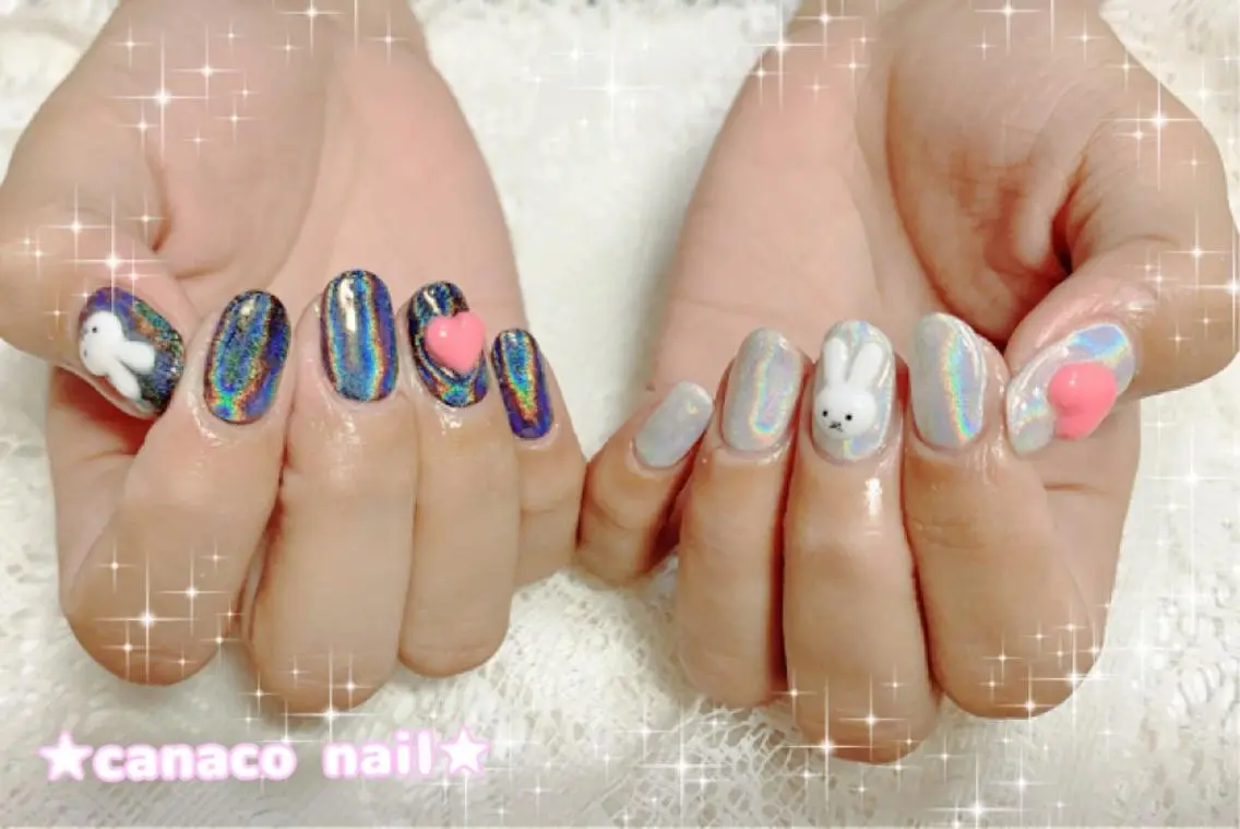 ネイル アートネイル ジェルネイル ミラーネイル パラジェル ストーンネイル ベテランネイル cnc  nailのネイルデザイン