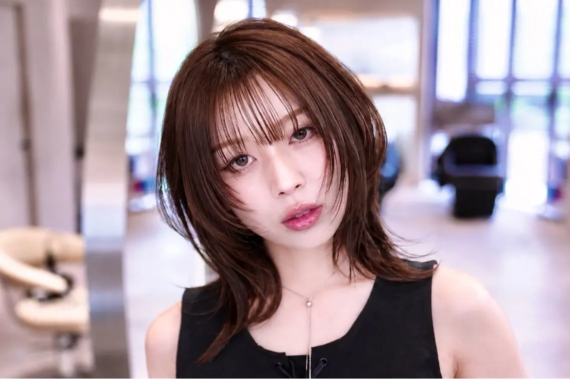 ミディアム カット 渋谷/韓国レイヤー ハッシュ/堅亘のヘアスタイル