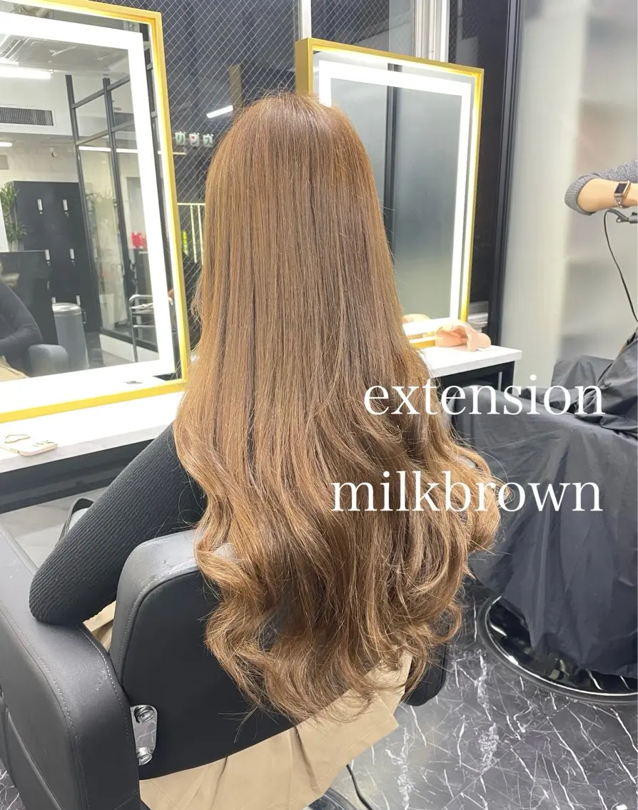 ロング カラー ヘアカラー エクステ エクステ🩵ブリーチ 韓国ヘア🩵KAEのヘアスタイル