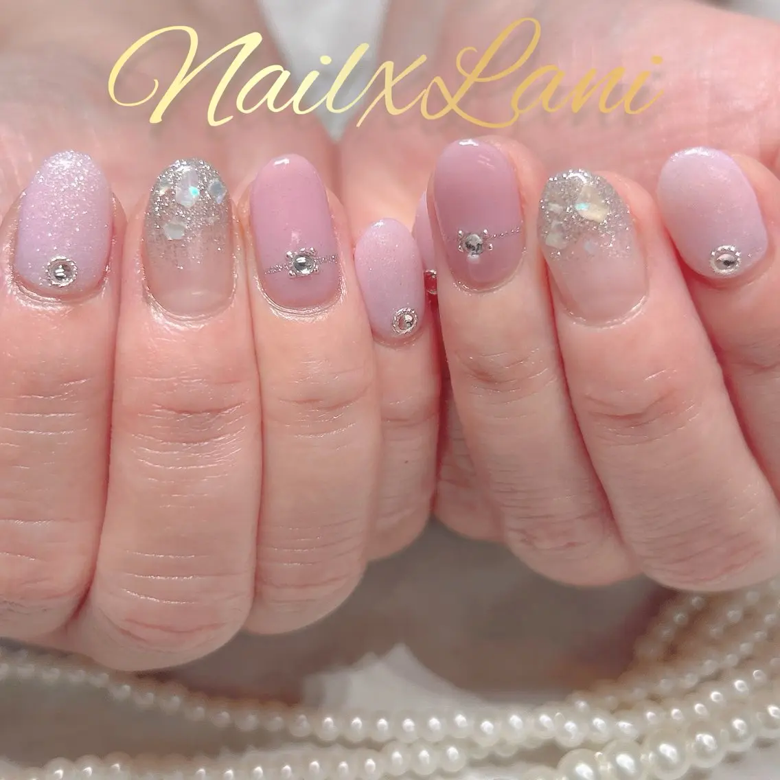 ネイル フットネイル ジェルネイル マグネットネイル パラジェル Nail×Lani 深爪矯正対応◎のネイルデザイン