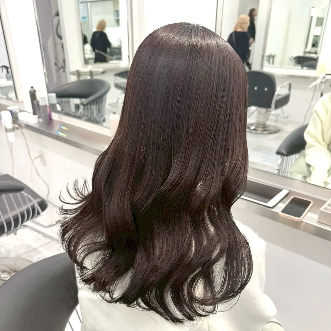 セミロング カラー ブラウンカラー チョコレートブラウン ヘアカラー ParveMix / 石野花杏🩰🪡のヘアスタイル