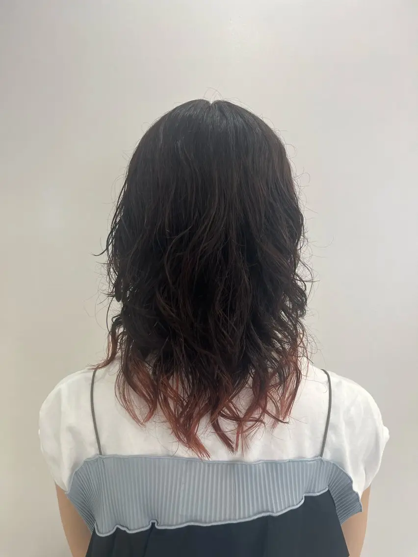 セミロング ヘアカラー ブリーチカラー特化 美容師/𝕐𝕌𝕀のヘアスタイル