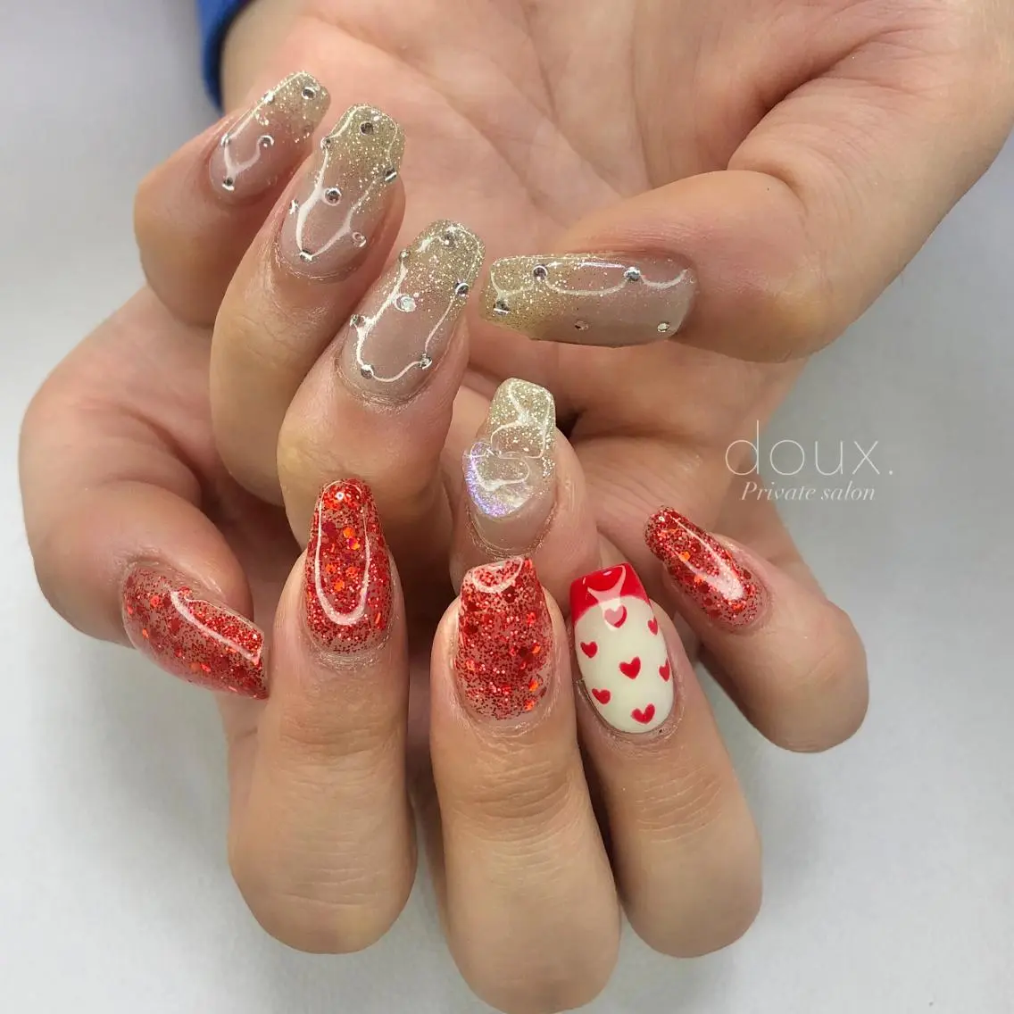 ネイル バレンタイン doux. nailのネイルデザイン