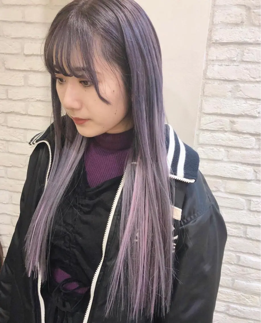 《minimo限定！》透け感たっぷりダブルカラー＋♡ 人毛100%シールエクステ♡胸下45センチ(60本) 早朝料金別途の写真