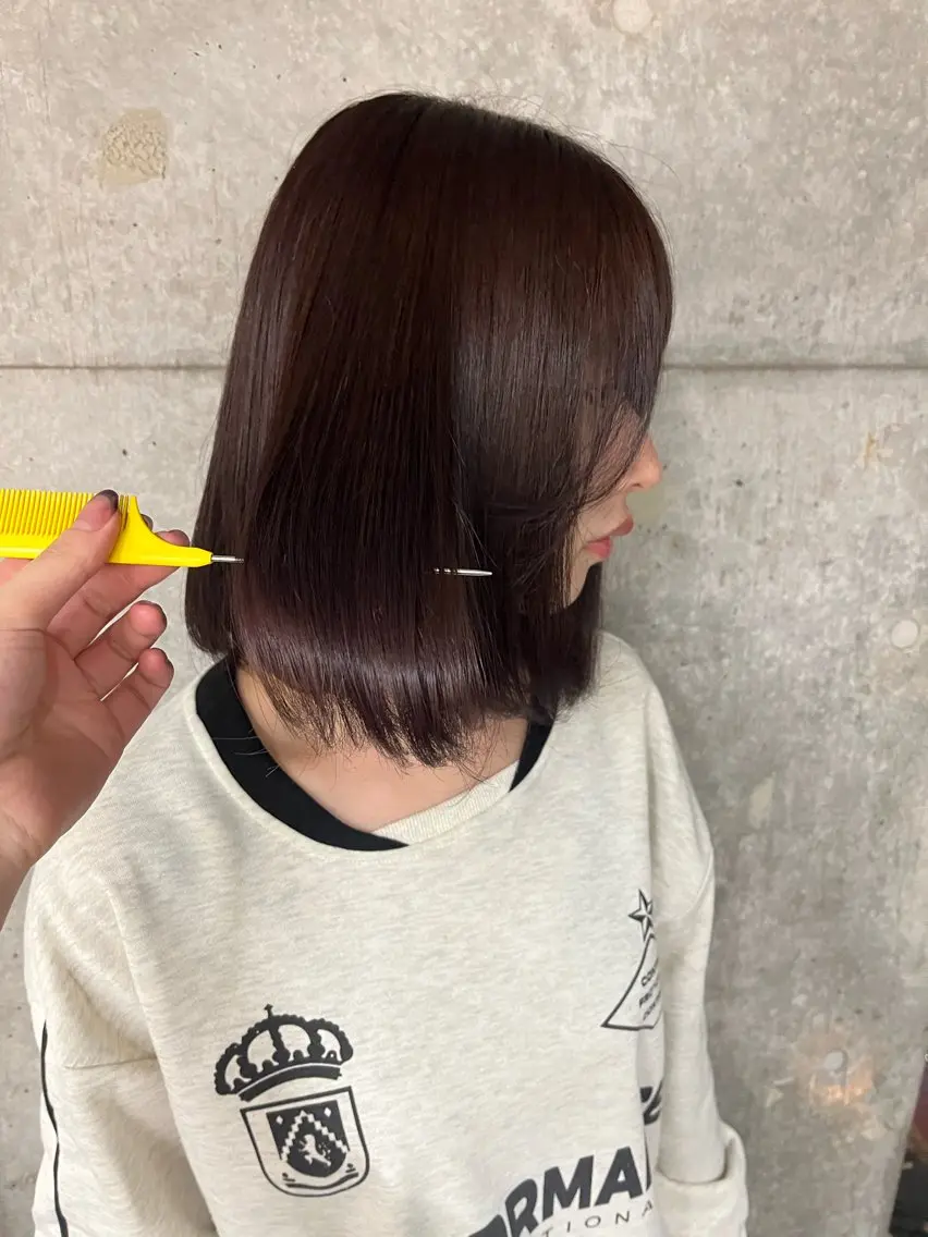 ミディアム カラー ヘアアレンジ トリートメント 原宿・デザインカラー YUI🤍ྀིのヘアスタイル