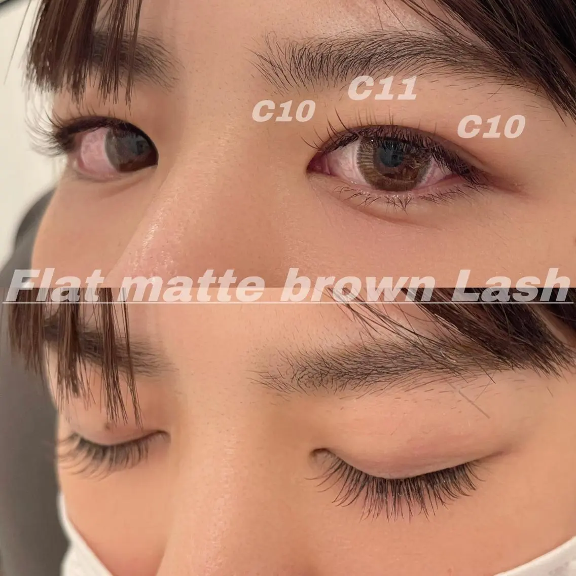 マツエク・マツパ ブラウンラッシュ Cカール カラーマツエク Eye ELSA lash栄店の眉毛・アイブロウイメージ
