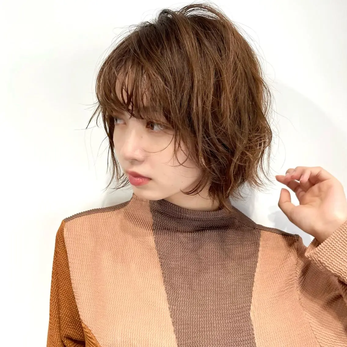 ミディアム カラー ヘアアレンジ ボブレイヤー 透明感カラー ボブ レイヤーカット カット ヘアカラー トリートメント 〽️magico/ ウルフDaiki〽️のヘアスタイル
