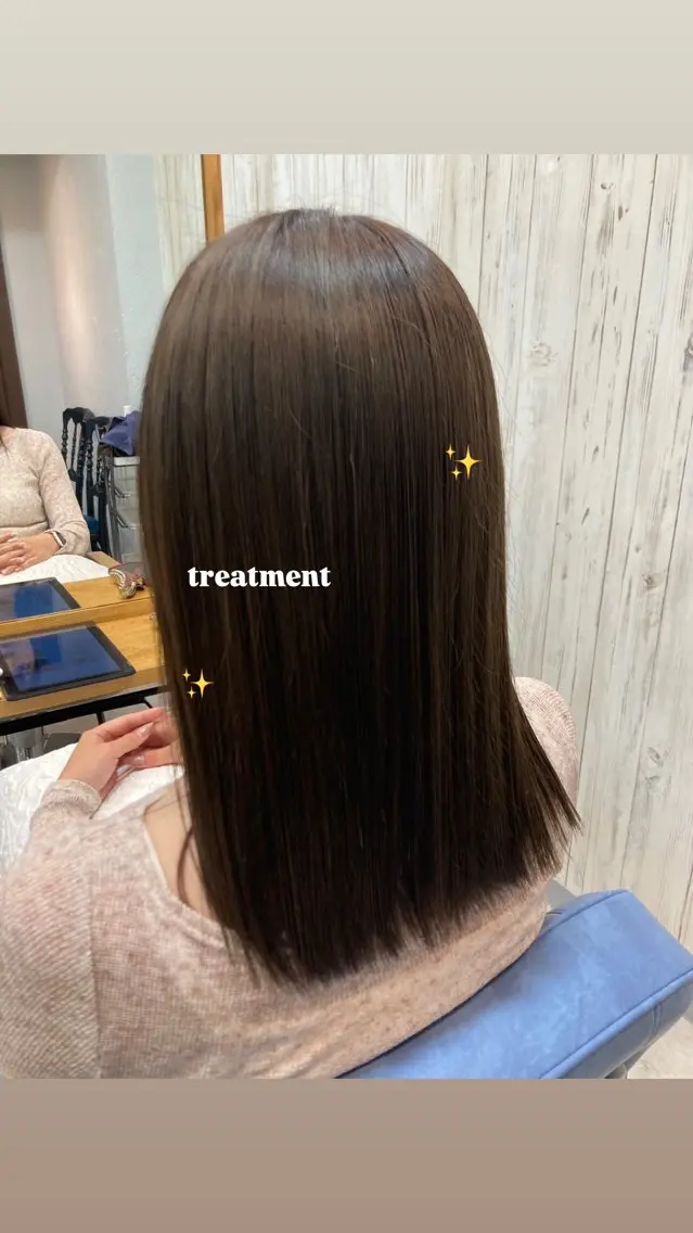ミディアム 縮毛矯正 縮毛矯正✨カラー 🤍佐々木彩衣のヘアスタイル