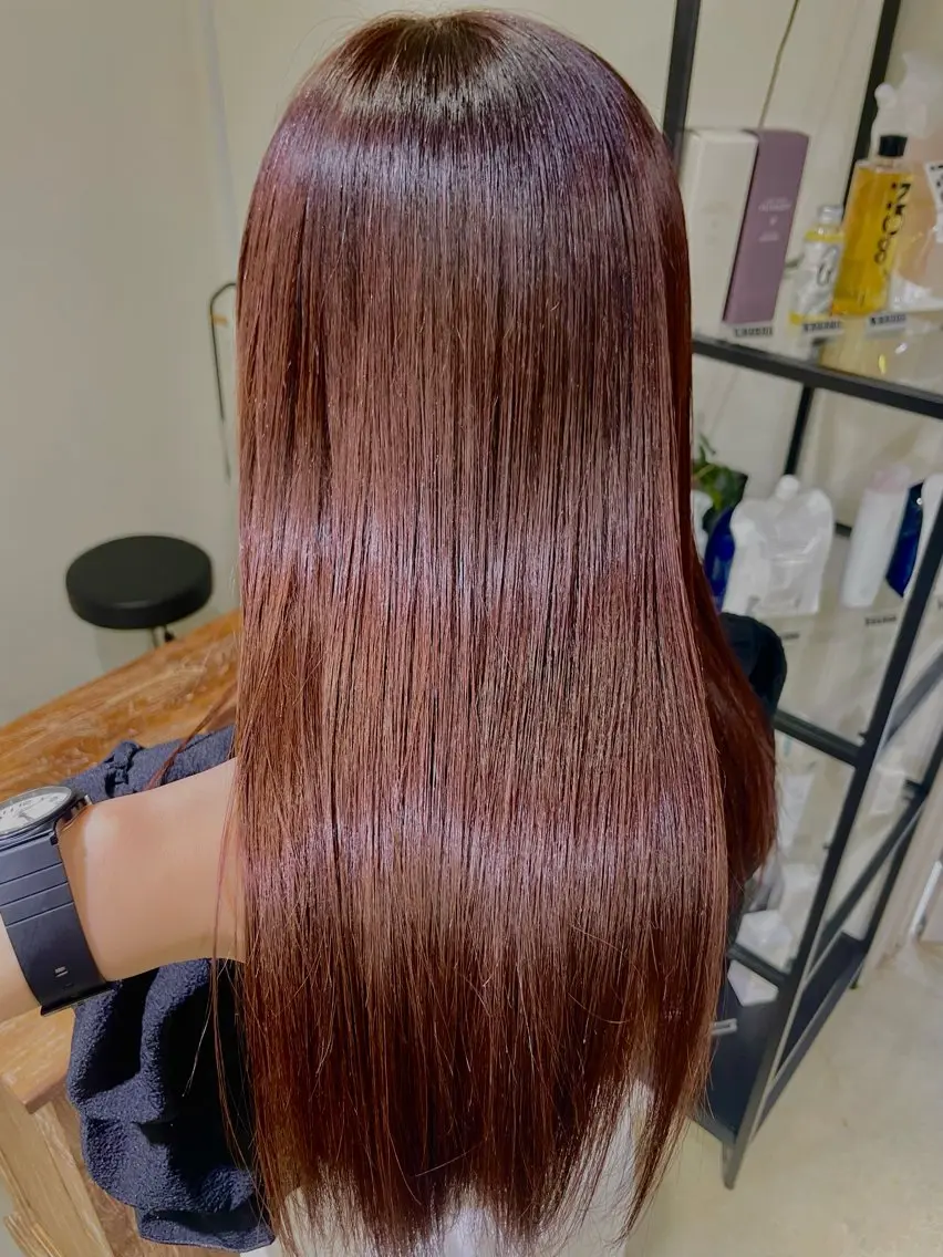 セミロング ピンクラベンダー トリートメント anB Bのヘアスタイル