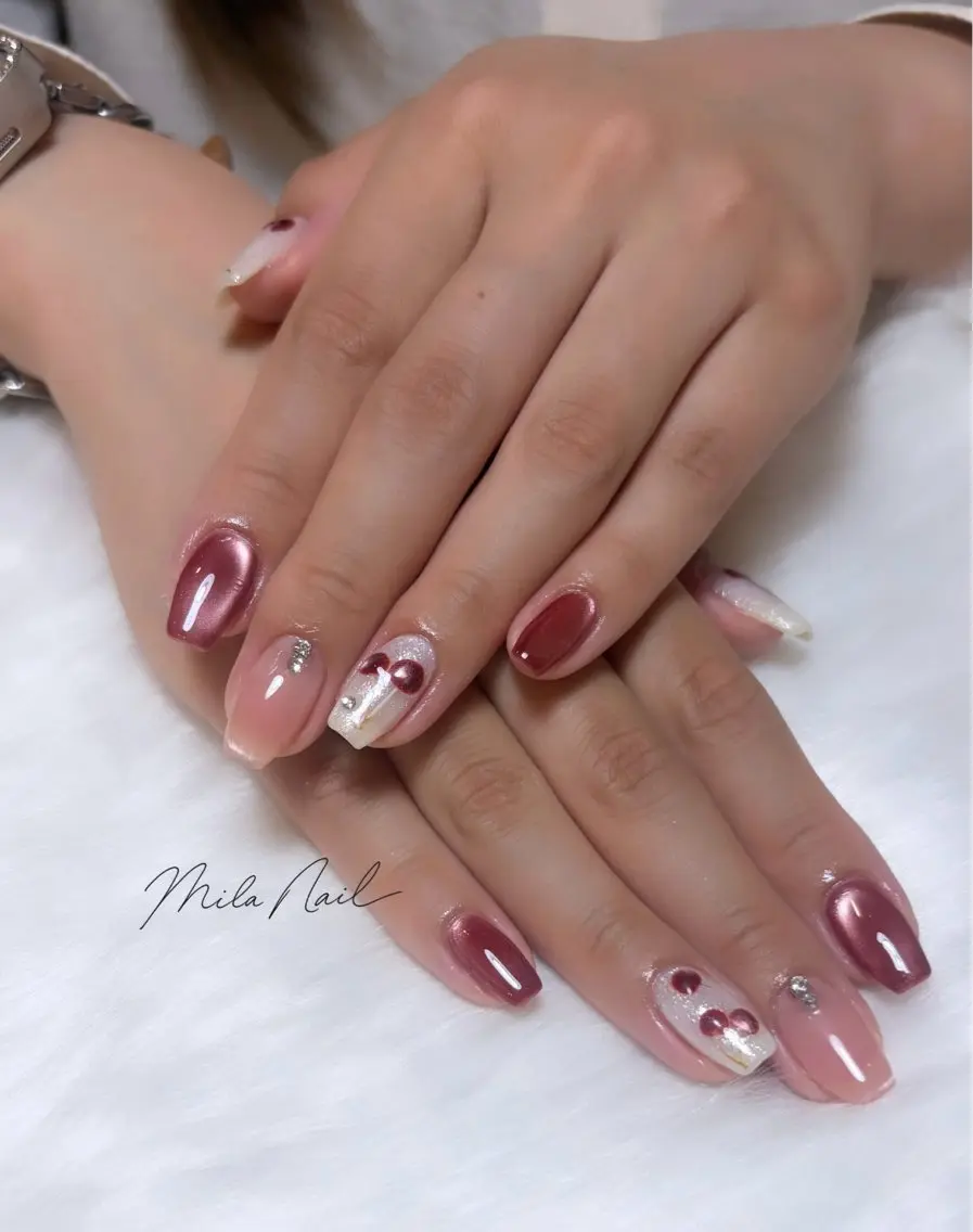 ネイル マグネットネイル ハンドネイル Mila Nailのネイルデザイン