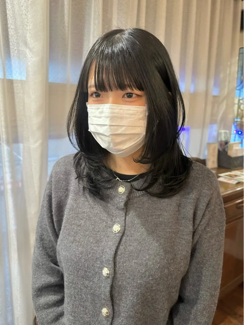 ミディアム レイヤーカット カット トリートメント 四日市/レイヤー /似合わせカットのヘアスタイル