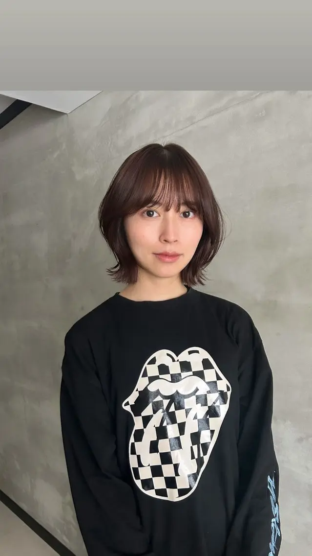 ミディアム カラー カット ヘアカラー タナカ カナ🫧のヘアスタイル