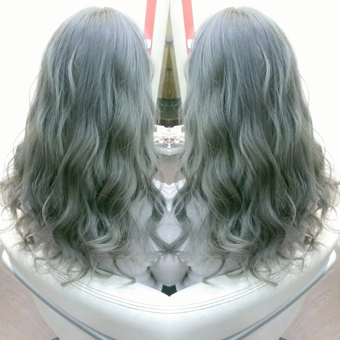 セミロング カラー アッシュ シルバー シルバーアッシュ ヘアカラー 植田 /エクステ /ブリーチ/髪質改善のヘアスタイル