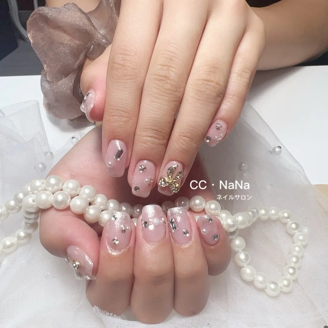 ネイル 持ち込み ハンドネイル 💎CC・NaNa 韓国風ネイル🌙Cのネイルデザイン