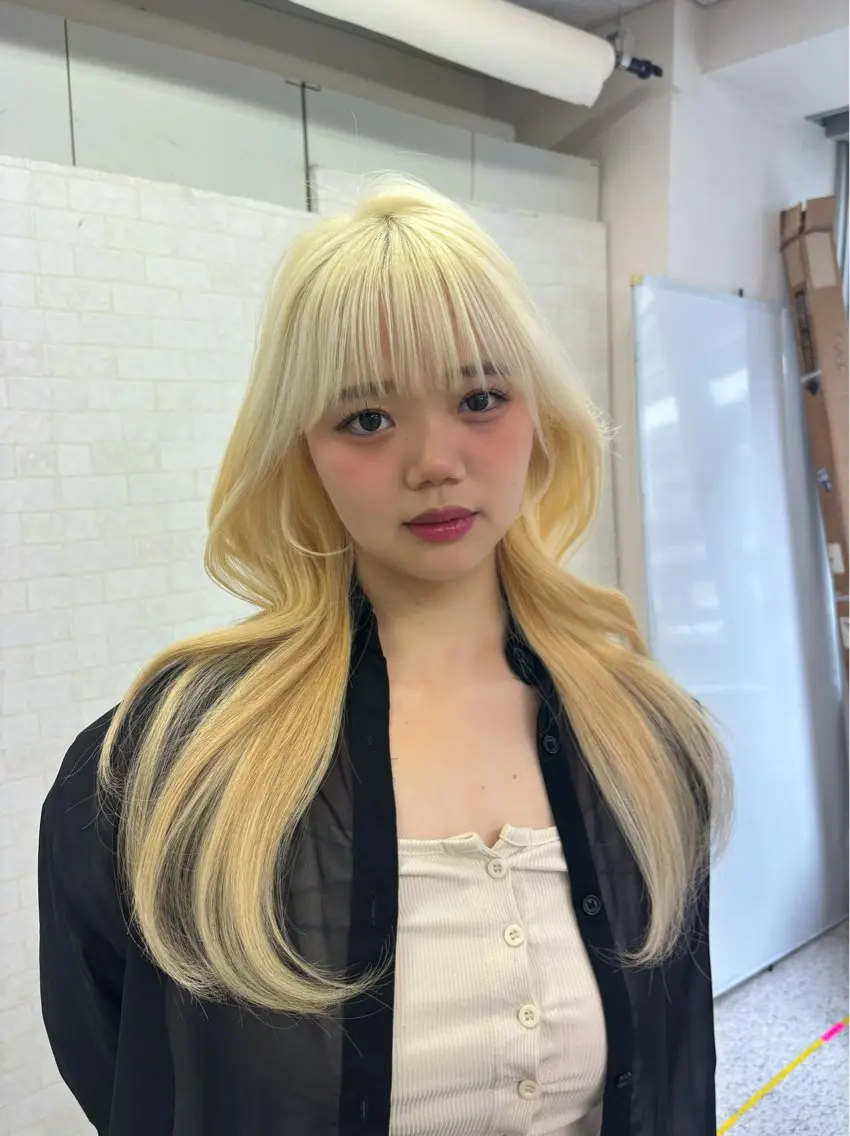 ロング カット ヘアカラー トリートメント ヘッドスパ 透明感ツヤカラー/ 縮毛矯正/静岡のヘアスタイル
