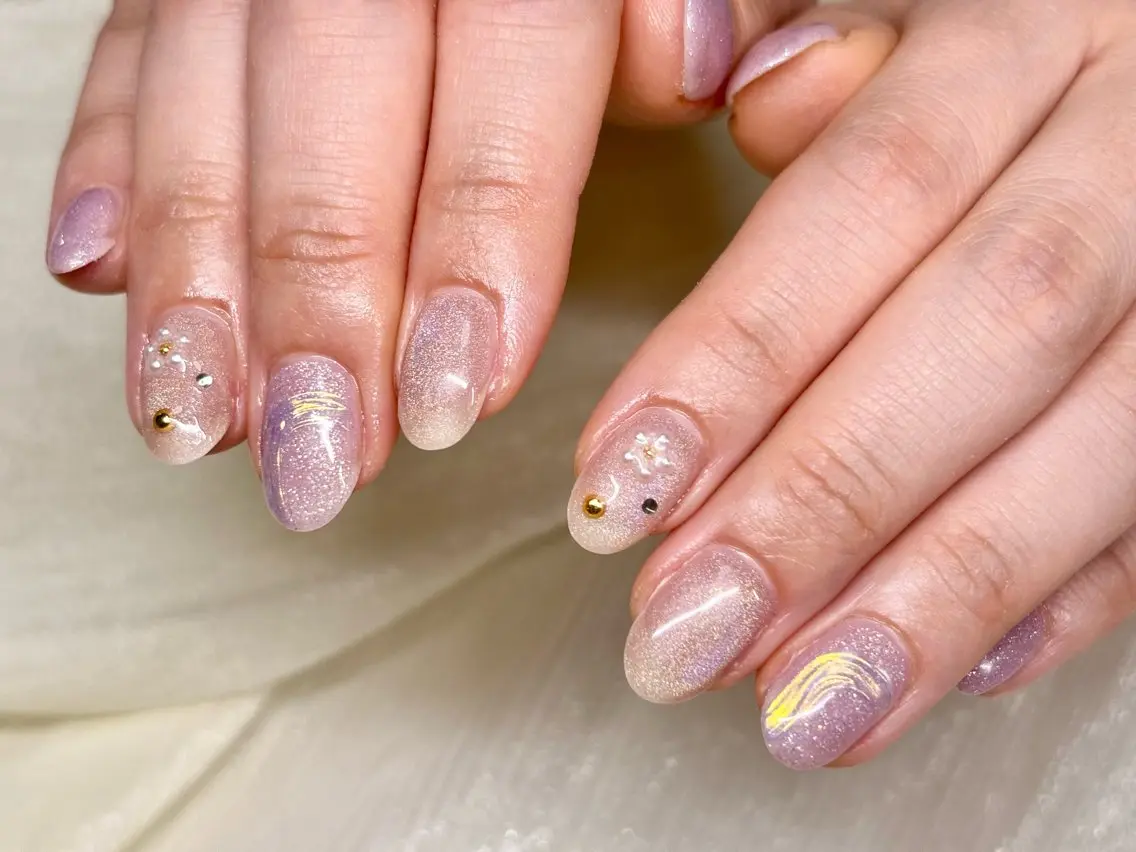ネイル ニュアンスネイル シンプルネイル 春ネイル ETE LUNA NAILのネイルデザイン