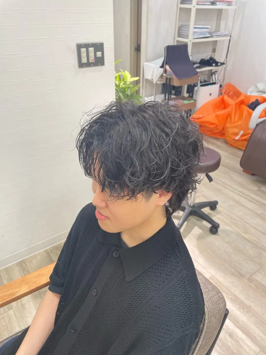 ミディアム パーマ メンズ カット パーマ 【髪質改善・美髪 矯正】🌟だいち🌟のヘアスタイル