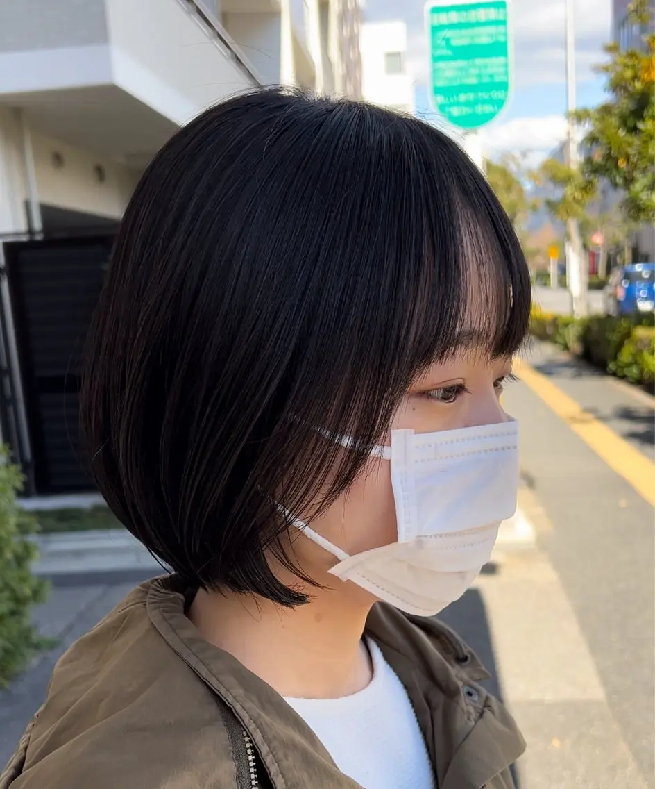 ショート ショートボブ ボブ 顔周りカット ショートヘア サイドバング カット ヘアカラー トリートメント ✨技術講師.艶髪✨ ✂︎佐久間✂︎のヘアスタイル