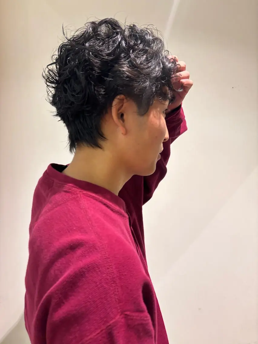 メンズ メンズパーマ カット パーマ 津田 里菜のヘアスタイル