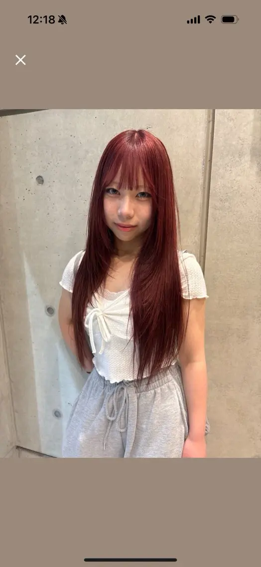 カラー ヘアカラー 酸性ストレート /暖色カラー/ユイカのヘアスタイル