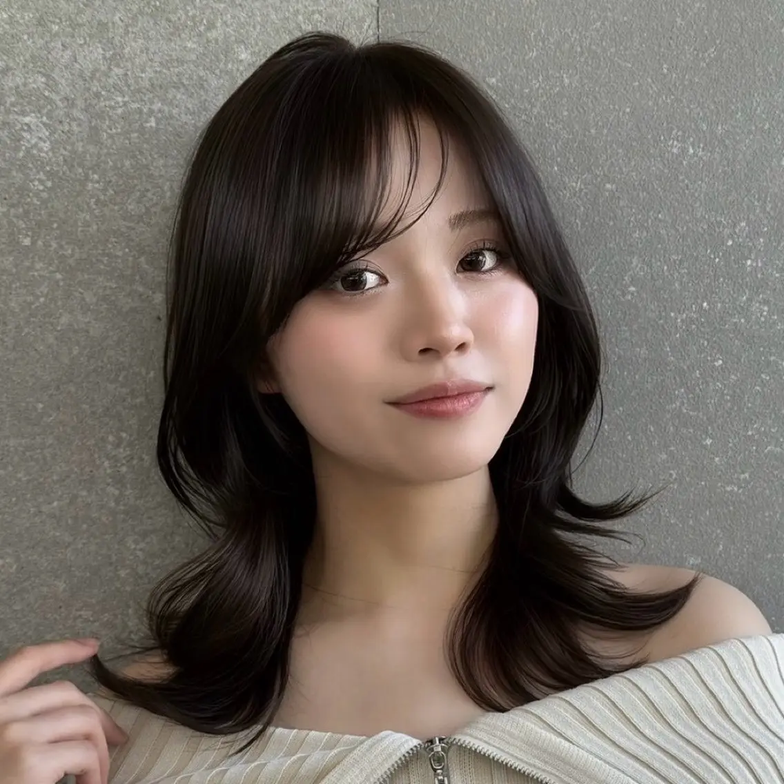 ミディアム カラー カット ヘアカラー トリートメント レイヤー/ミディ /艶カラー💫チャンのヘアスタイル