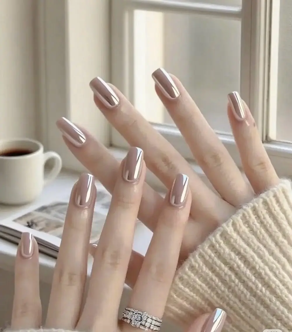 ネイル フレンチネイル ラメ(グリッター) ラメグラデーション マグネットネイル 持ち込み Unicorn Nail原宿表参道のネイルデザイン