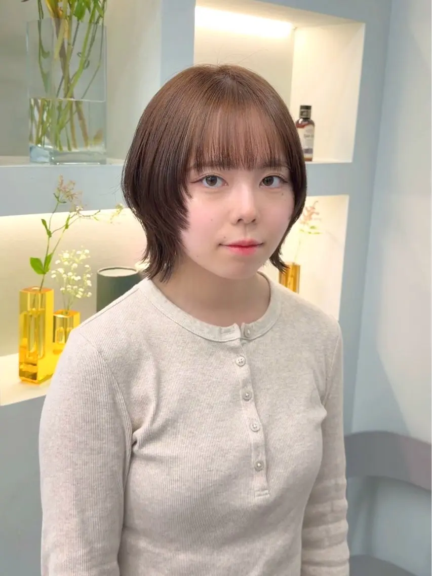 ☆ハザマ限定クーポン☆似合わせカット+ハイ透明感カラー+TR　￥11550の写真
