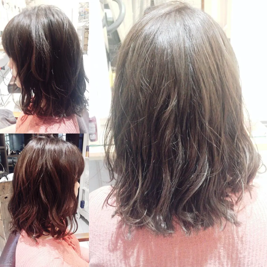 ミディアム カラー アッシュ 透明感カラー ボブ 【ツヤ髪美容師】 ツダケイスケのヘアスタイル