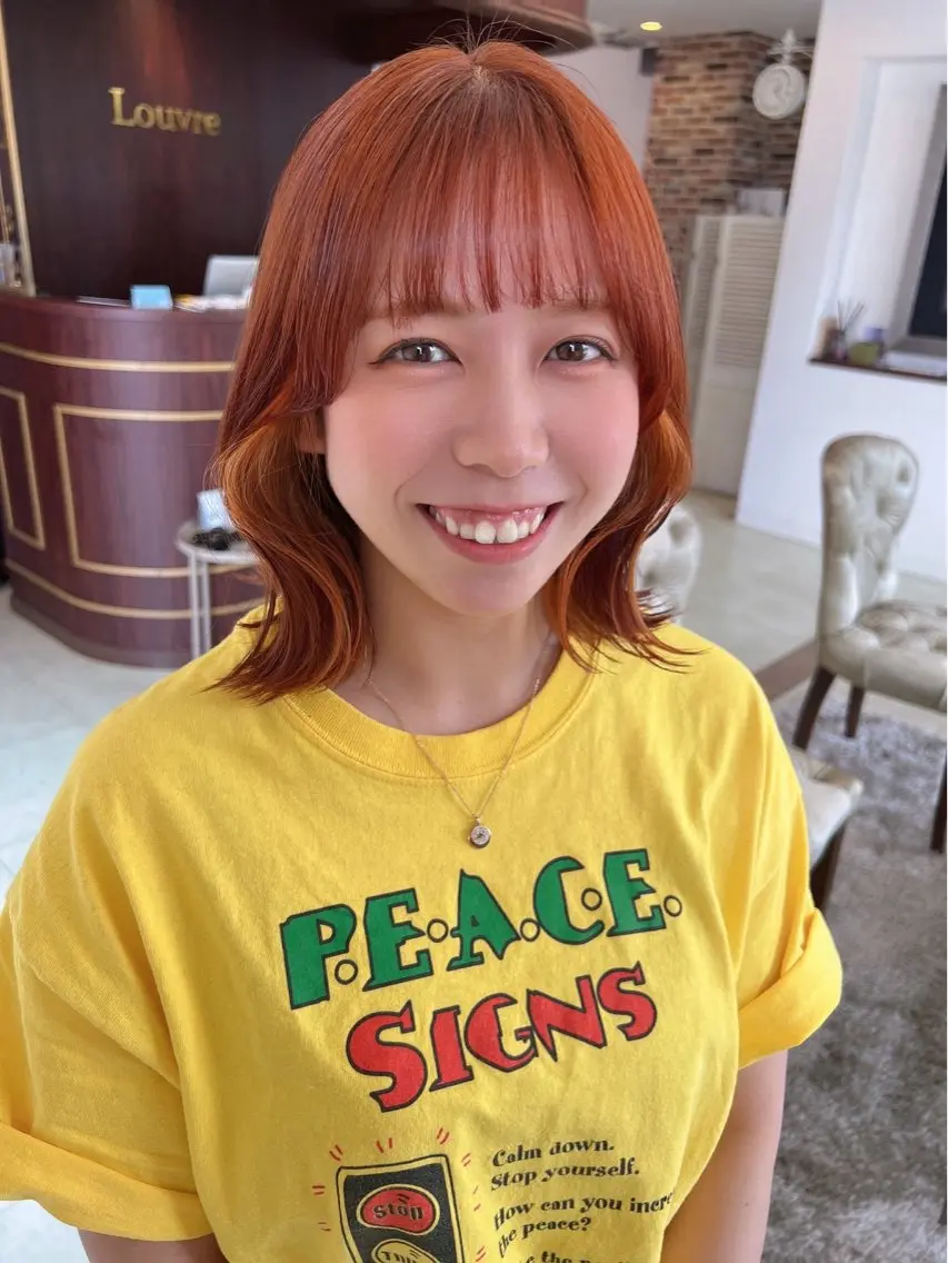 ショート ボブ くびれヘア カット ヘアカラー Louvre Sty list/ERIKAのヘアスタイル