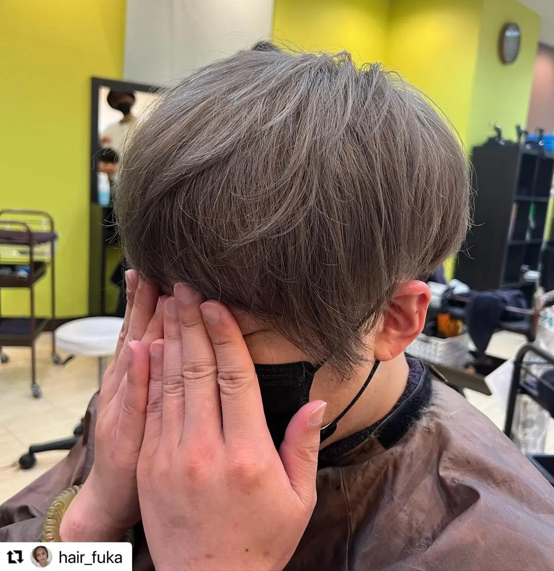 ミディアム カラー メンズ ダブルカラー シルバー 🩷Eny terrace🩷のヘアスタイル