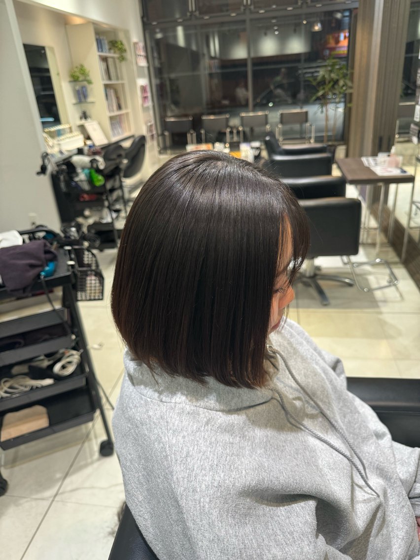 ショート 縮毛矯正 笠原未稀/カット・ ブリーチ無しカラーのヘアスタイル