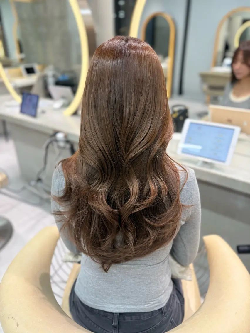 ロング カラー ヘアカラー shion 透明感カラーのヘアスタイル