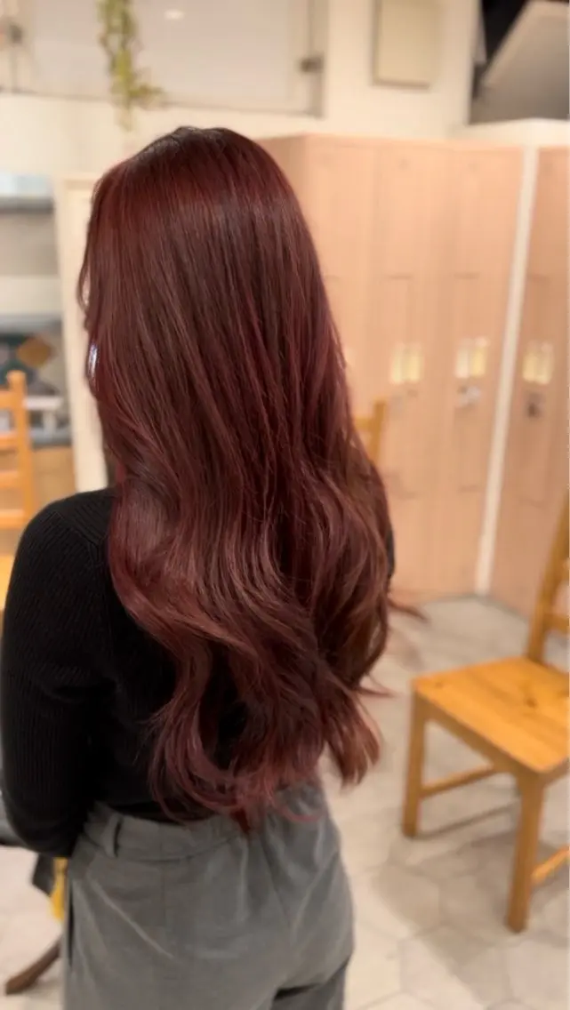 ロング カラー 韓国風・ブリーチなし ・あり後藤 一斗店長のヘアスタイル