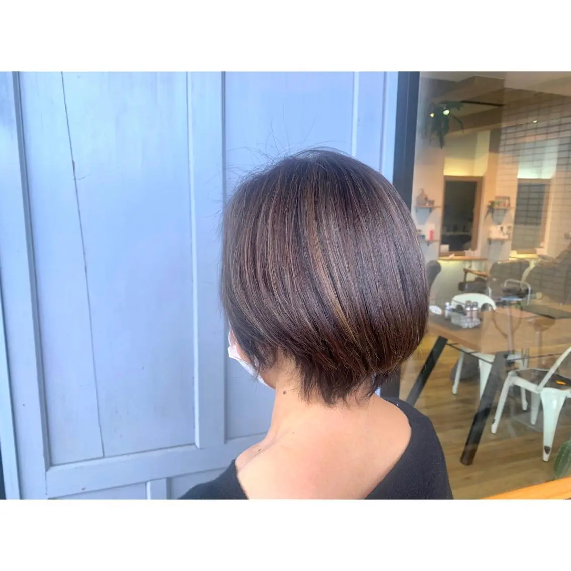 ショート カラー アッシュ ハイライトカラー ハイライト ヘアカラー トリートメント ツキダテ ユイのヘアスタイル