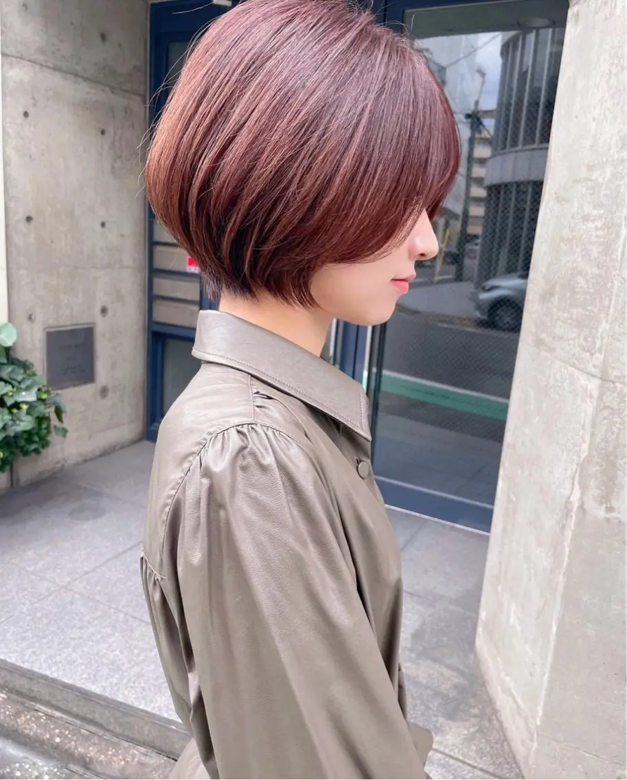 ショート カラー ❤️縮毛矯正❤️ 髪質改善❤️平野実花のヘアスタイル