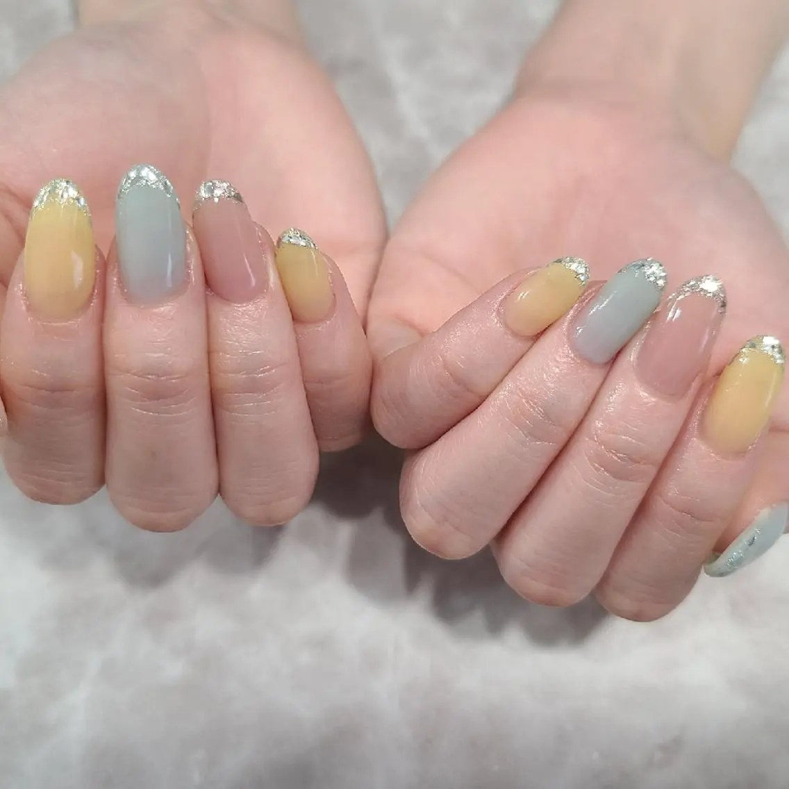 ネイル クリアネイル フレンチネイル ガラスフレンチ パステルネイル ハンドネイル NOGUCHI  KANAのネイルデザイン