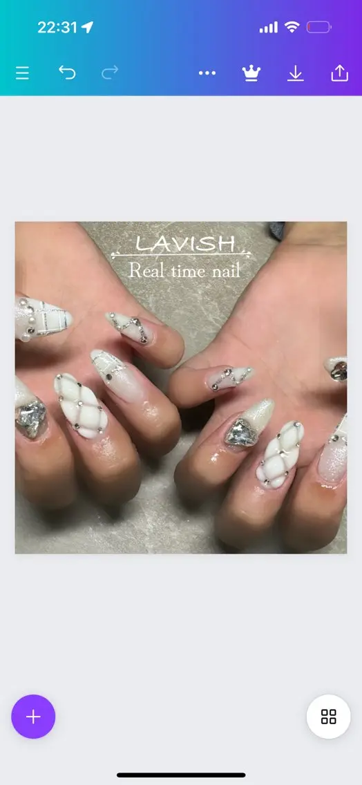 ネイル LAVISH 大和店 emi･:*+のネイルデザイン